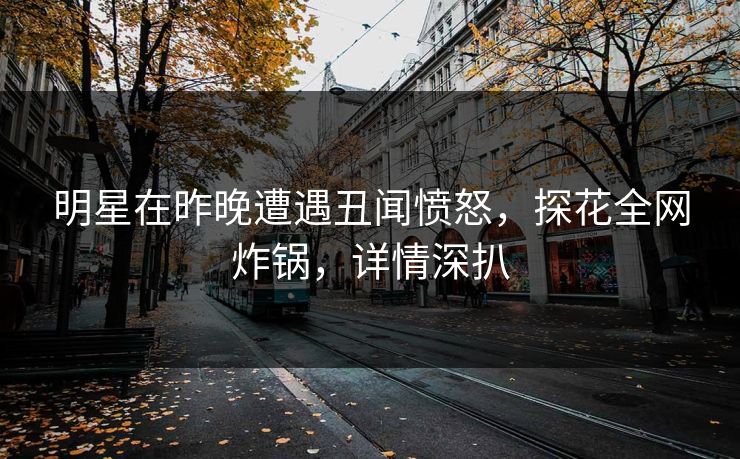 明星在昨晚遭遇丑闻愤怒，探花全网炸锅，详情深扒